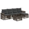 vidaXL Tuinbankenset 6 st Grijs en Donkergrijs poly rattan