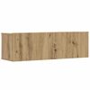 vidaXL Tv-wandkasten 3 st 100x30x30 cm bewerkt hout artisanaal eiken