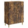 vidaXL Dressoir Gerookt eiken 66 x 34,5 x 90 cm Bewerkt hout