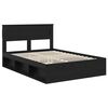 vidaXL Bedframe met matras Zwart 150 x 200 cm Massief grenenhout
