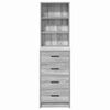 vidaXL Highboard met lade Grijs sonoma 40 x 41 x 135 cm Bewerkt hout