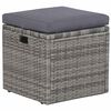 vidaXL 6-delige Loungeset met kussens poly rattan grijs