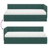 vidaXL Hoekbedframe met Matras met hoofdeinde 2 pcs Groen Fluweel