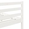 vidaXL Bedframe massief hout wit 75x190 cm