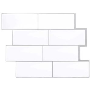 vidaXL Decoratieve Stickers 10 pcs Wit Grijs 29,4 x 21,4 x 0,8 cm
