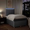 vidaXL Boxspring met matras stof lichtgrijs 120x200 cm