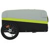 vidaXL Fietstrailer 45 kg ijzer zwart en groen