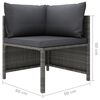 vidaXL 7-delige Loungeset met kussens poly rattan grijs