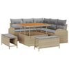 vidaXL Tuin Sofa Set met kussen 8 pcs Beige Poly riet