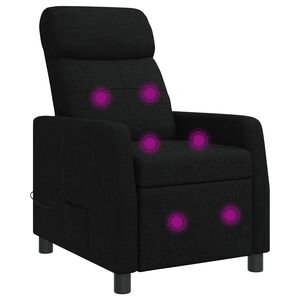 vidaXL Massage Recliner Zwart Stof