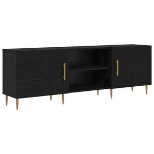 vidaXL TV-kast 150 x 30 x 50 cm Zwart eiken Bewerkt hout