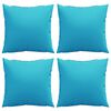 vidaXL Spreidkussens Effen 4 pcs Turquoise 50 x 50 cm Polyester Stof