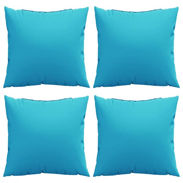 vidaXL Spreidkussens Effen 4 pcs Turquoise 50 x 50 cm Polyester Stof