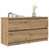 vidaXL Tv-meubel 100x35x54 cm bewerkt hout artisanaal eikenkleurig
