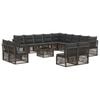vidaXL Tuinbankenset 14 pcs Grijs poly rattan