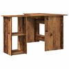 vidaXL Hoekbureau 120x140x75 cm bewerkt hout oud houtkleurig