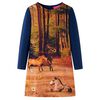 vidaXL Kinderjurk met lange mouwen 116 marineblauw