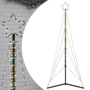 vidaXL LED-kerstboom 483 LEDs kleurrijk 240 cm