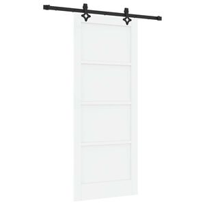 vidaXL Schuifdeur ORKDAL 83 x 202 cm Massief grenenhout Wit