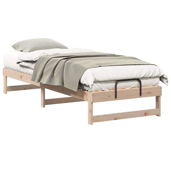 vidaXL Bedframe Bruin 90 x 210 cm Massief grenenhout