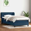 vidaXL Boxspring met matras fluweel donkerblauw 80x220 cm