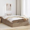 vidaXL Ottoman bed met matras 120x190 cm kunstleer cappuccinokleurig