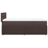 vidaXL Boxspring met matras stof donkerbruin 90x190 cm