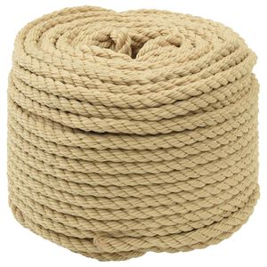 vidaXL Boottouw 500 m 0.8 Naturel PP