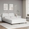 vidaXL Bedframe zonder matras "Zadar" kunstleer wit 140x190 cm