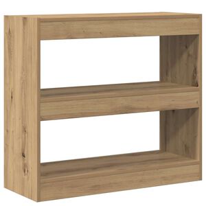 vidaXL Boekenkast/kamerscherm 80x30x72 cm artisanaal eikenkleur