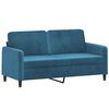 vidaXL 2-delige Loungeset met kussens fluweel blauw