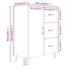 vidaXL Dressoir 69,5x34x90 cm bewerkt hout betongrijs