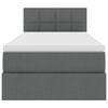 vidaXL Opbergbed met LED met matras Donkergrijs 90 x 190 cm Stof