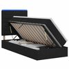 vidaXL LED Opslagbed met Matras Zwart 90 x 200 cm Stof