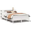 vidaXL Bed met boekenkast zonder matras grenenhout wit 140x200 cm