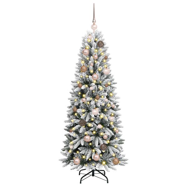 vidaXL Kunstkerstboom Wit 150 cm PVC en Plastic en Staal en PE