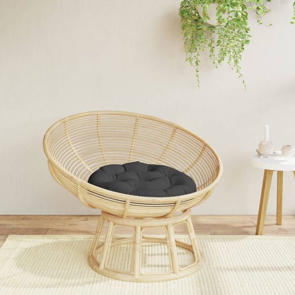 vidaXL Zitkussen rond &Oslash; 60x11 cm oxford stof zwart