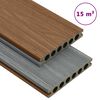 vidaXL Terrasplanken met accessoires 15 m&sup2; 4 m HKC bruin en grijs
