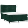 vidaXL Boxspring met matras fluweel donkergroen 140x200 cm