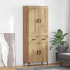 vidaXL Hoge kast met lade 2 pcs Artisan Eiken Bewerkt hout