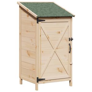 vidaXL Tuinschuur Naturel 59,5 x 56 x 113,5 cm Bewerkt hout