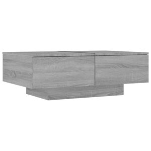 vidaXL Salontafel 90x60x31 cm bewerkt hout grijs sonoma eikenkleurig