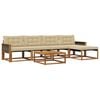 vidaXL Buiten bankenset met kussen 6 pcs Natuurlijk en Beige