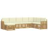vidaXL Buiten bankenset 8 pcs Wit en cr&egrave;mekleurig 306 x 187,5 x 73 cm
