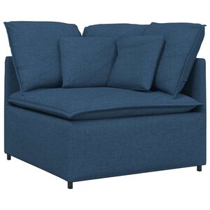 vidaXL Modulaire hoekmodule bank met kussens 100 cm blauw