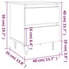 vidaXL Nachtkastje 40x35x50 cm bewerkt hout betongrijs
