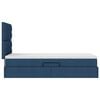 vidaXL Opslag bed met matras met matras Blauw 100 x 200 cm Polyester