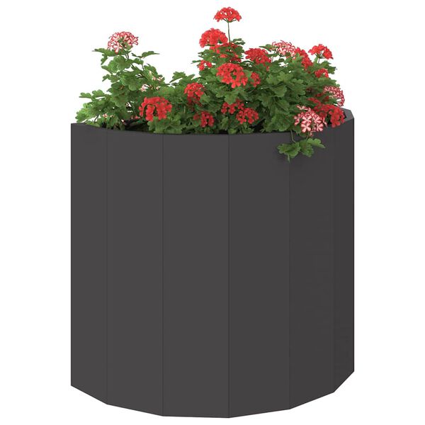 vidaXL Plantenbak Zwart 60 x 30 x 50 cm Staal