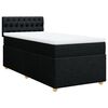 vidaXL Boxspring met matras stof zwart Single