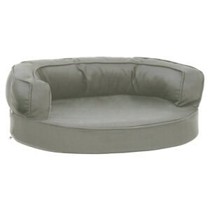 vidaXL Hondenbed ergonomisch linnen-look 60x42 cm grijs